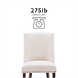 Linon Hale Set of Two Dining Chairs Beige Fabric Upholstery Espresso Wood Legs