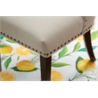 Linon Hale Set of Two Dining Chairs Beige Fabric Upholstery Espresso Wood Legs