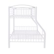 Linon Heavy Metal Twin Over Full Bunk Bed Attached Ladder in White
