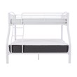 Linon Heavy Metal Twin Over Full Bunk Bed Attached Ladder in White