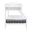 Linon Heavy Metal Twin Over Full Bunk Bed Attached Ladder in White