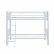 Linon Heavy Metal Twin Over Twin Bunk Bed Attached Ladder in White