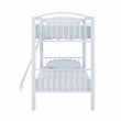 Linon Heavy Metal Twin Over Twin Bunk Bed Attached Ladder in White