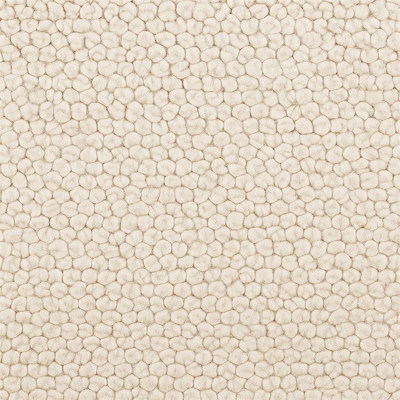 Linon Bryn Sturdy Rustic Wood Bench with White Shaggy Handwoven Cushion in Brown