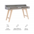 Linon Hoyt Two Tone Wood Desk Open Storage and 2 Drawers in Gray/Natural