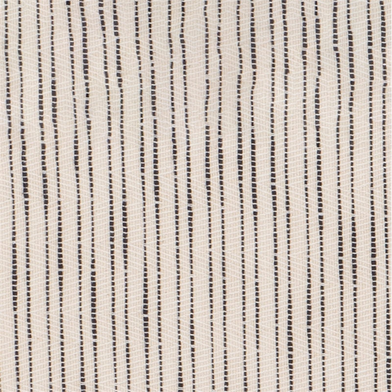 Linon Anna Campaign Accent Stool Metal Legs with Rope Detail in Cream Stripe