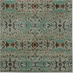 Linon Elegance Snowflakes Polypropylene 8'x10' Rug in Turquoise and Brown