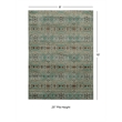 Linon Elegance Snowflakes Polypropylene 8'x10' Rug in Turquoise and Brown