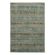Linon Elegance Snowflakes Polypropylene 8'x10' Rug in Turquoise and Brown
