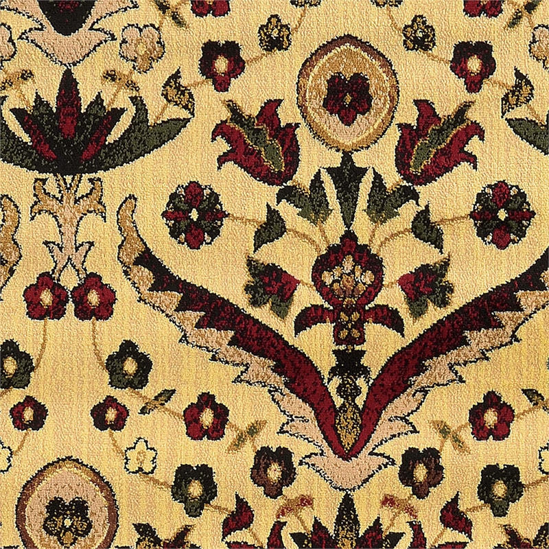 Linon Elegance Chateau Polypropylene 8'x10' Rug in Red and Green