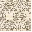 Linon Elegance Damask Polypropylene 8'x10' Rug in Cream and Brown