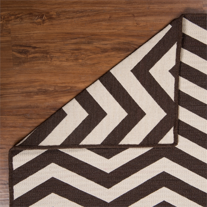 Linon Salonika Reversible Chevron Wool 2'6