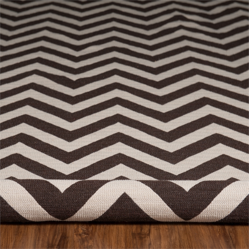 Linon Salonika Reversible Chevron Wool 2'6