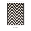 Linon Elegance Chevron Polypropylene 8'x10' Rug in Charcoal and Ivory