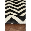 Linon Elegance Chevron Polypropylene 8'x10' Rug in Charcoal and Ivory