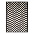 Linon Elegance Chevron Polypropylene 8'x10' Rug in Charcoal and Ivory