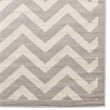 Linon Elegance Chevron Polypropylene 8'x10' Rug in Ivory and Gray