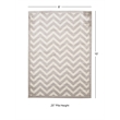Linon Elegance Chevron Polypropylene 8'x10' Rug in Ivory and Gray