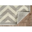 Linon Elegance Chevron Polypropylene 8'x10' Rug in Ivory and Gray