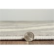 Linon Elegance Chevron Polypropylene 8'x10' Rug in Ivory and Gray