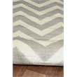 Linon Elegance Chevron Polypropylene 8'x10' Rug in Ivory and Gray