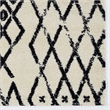 Linon Morrocan Marrakes Polypropylene 3'x5' Rug in Ivory and Black