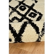 Linon Morrocan Marrakes Polypropylene 3'x5' Rug in Ivory and Black