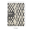 Linon Morrocan Marrakes Polypropylene 3'x5' Rug in Ivory and Black