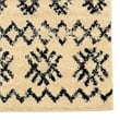 Linon Morrocan Mekenes Polypropylene 3'x5' Rug in Ivory and Black