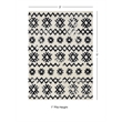 Linon Morrocan Mekenes Polypropylene 3'x5' Rug in Ivory and Black