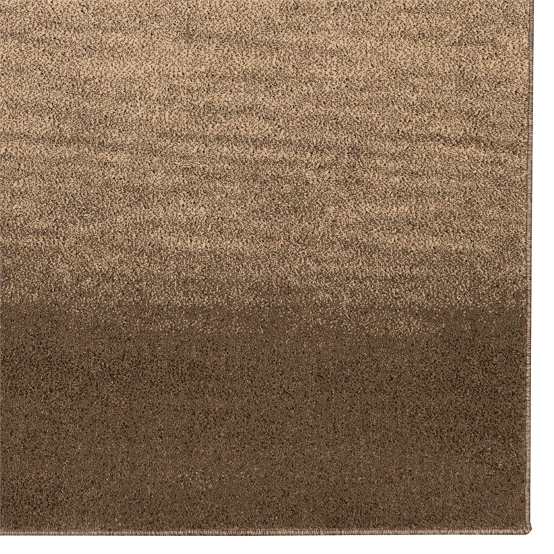 Linon Omar Polypropylene 8'x10' Rug in Brown and Sand