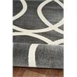 Linon Vintage Arabesque Polyester 8'x10' Rug in Gray and Ivory