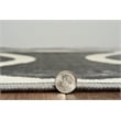 Linon Vintage Arabesque Polyester 8'x10' Rug in Gray and Ivory