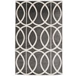 Linon Vintage Arabesque Polyester 8'x10' Rug in Gray and Ivory