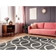 Linon Vintage Arabesque Polyester 8'x10' Rug in Gray and Ivory