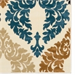 Linon Vintage Esquire Polyester 8'x10' Rug in Ivory and Beige