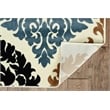 Linon Vintage Esquire Polyester 8'x10' Rug in Ivory and Beige