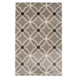 Linon Vintage Tangram Polyester 8'x10' Rug in Gray and Ivory