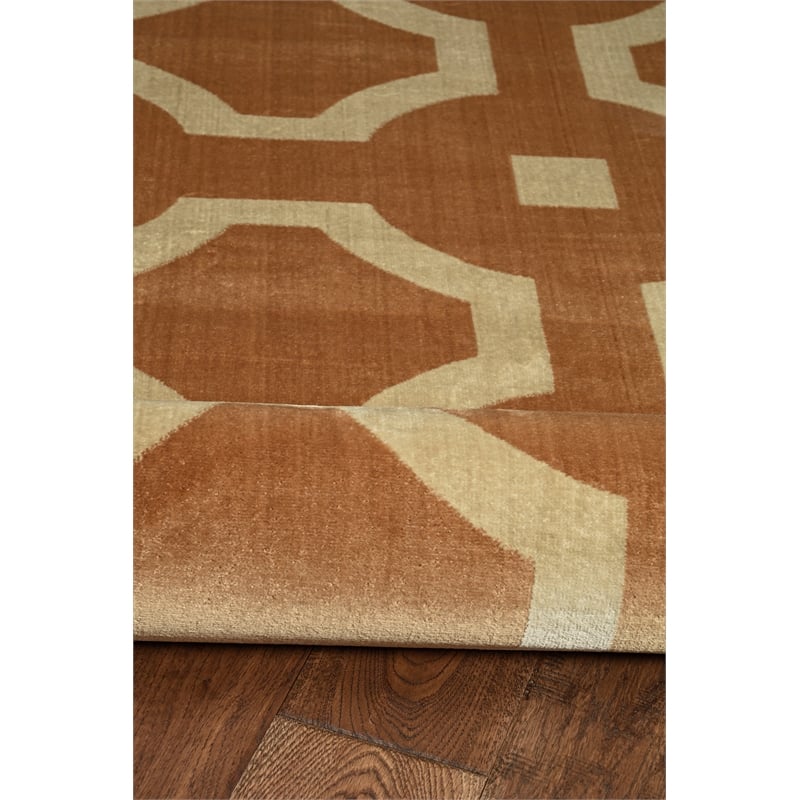 Linon Vintage Forsyth Polyester 8'x10' Rug in Beige and Sand