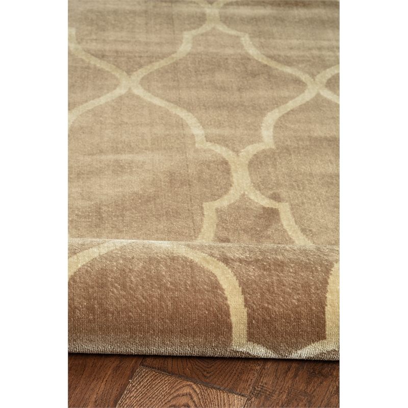 Linon Vintage Baron Polyester 8'x10' Rug in Beige and Sand
