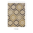 Linon Trio Radley Polyester 5'x7' Rug in Cream and Stone