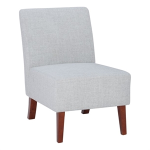 linon lily wood upholstered accent chair in gray