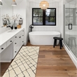 Linon Morocco Sahara Shag Polyester 2'x8' Rug in Ivory and Black