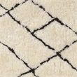 Linon Morocco Sahara Shag Polyester 2'x8' Rug in Ivory and Black