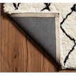 Linon Morocco Sahara Shag Polyester 2'x8' Rug in Ivory and Black
