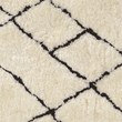 Linon Morocco Sahara Shag Polyester 8'x10' Rug in Ivory and Black