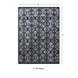 Linon Platinum Iron Gate Polyester 8'x11' Rug in Gray and Black