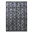 Linon Platinum Iron Gate Polyester 8'x11' Rug in Gray and Black