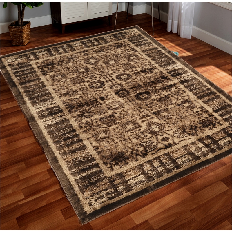 Linon Platinum Isphahan Polyester 5'x7'6
