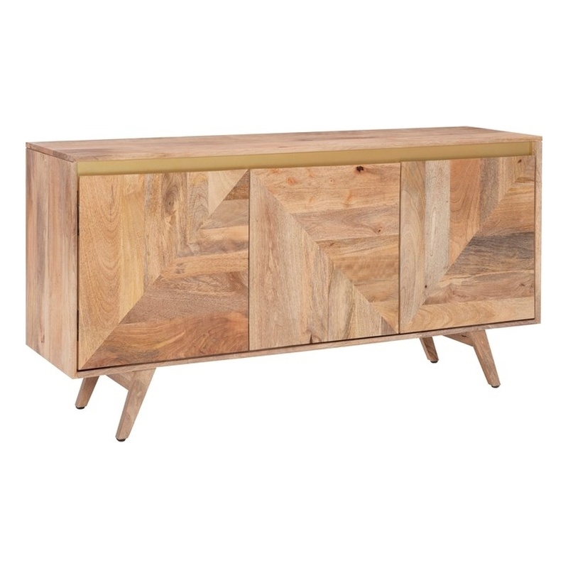 Linon Amara Mango Wood Console in Natural